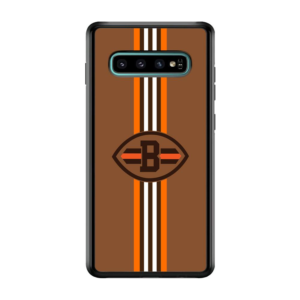 Cleveland Browns Strike Color Pennant Samsung Galaxy S10 Plus Case-Oxvistore