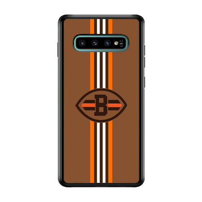 Cleveland Browns Strike Color Pennant Samsung Galaxy S10 Plus Case-Oxvistore