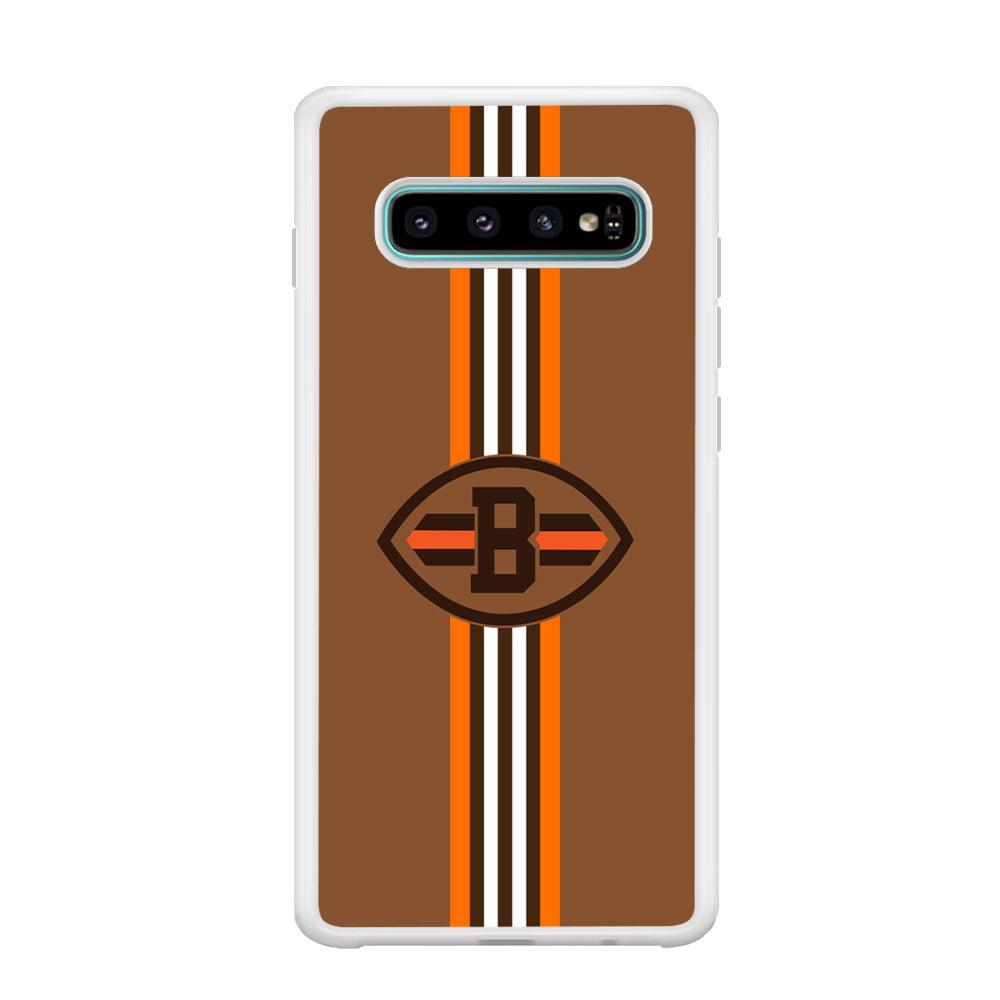 Cleveland Browns Strike Color Pennant Samsung Galaxy S10 Plus Case-Oxvistore