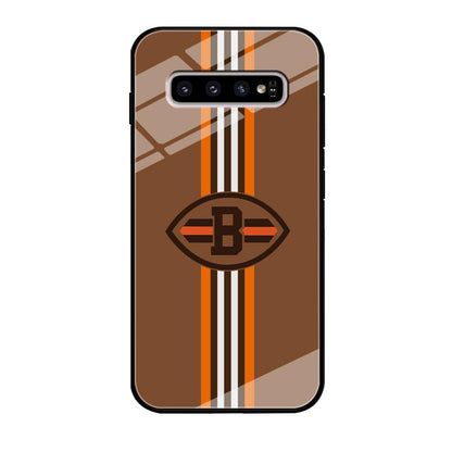 Cleveland Browns Strike Color Pennant Samsung Galaxy S10 Plus Case-Oxvistore