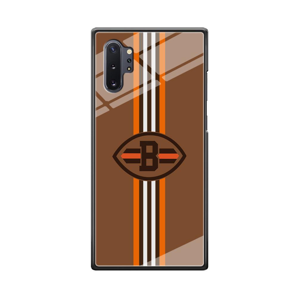 Cleveland Browns Strike Color Pennant Samsung Galaxy Note 10 Plus Case-Oxvistore