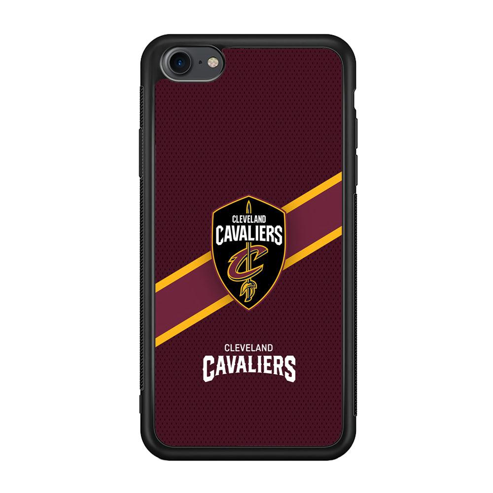 Cleveland Cavaliers Purple Phantom iPhone 7 Case-Rubber Black (2D Case)-Oxvistore