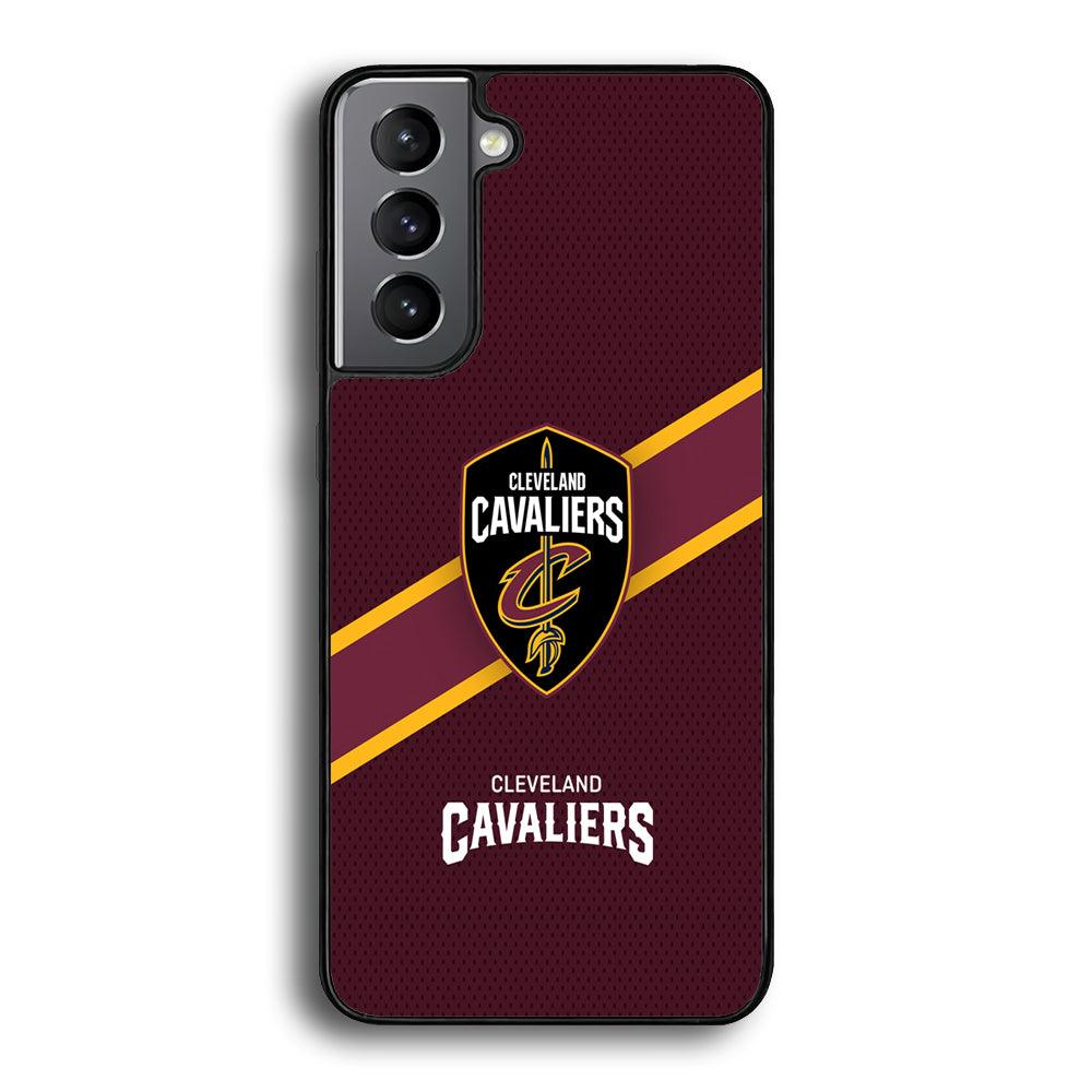 Cleveland Cavaliers Purple Phantom Samsung Galaxy S23 Case-Rubber Black (2D Case)-Oxvistore