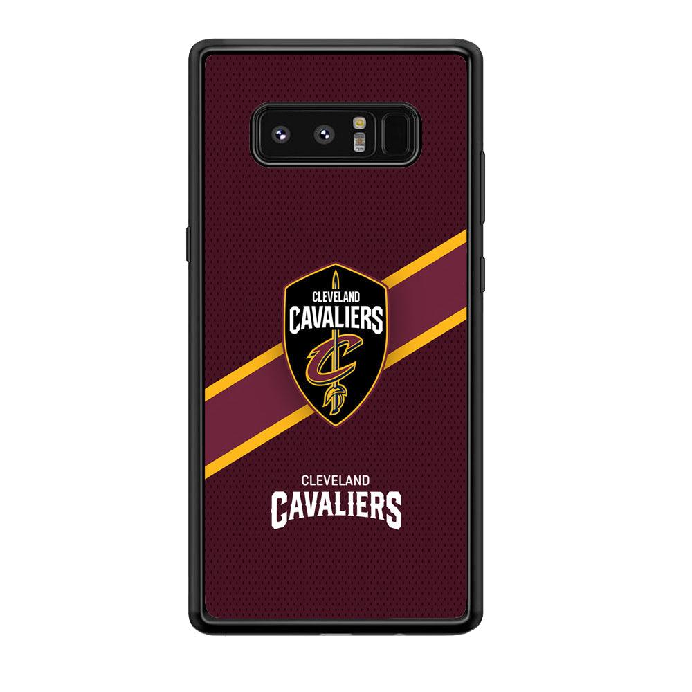 Cleveland Cavaliers Purple Phantom Samsung Galaxy Note 8 Case-Rubber Black (2D Case)-Oxvistore