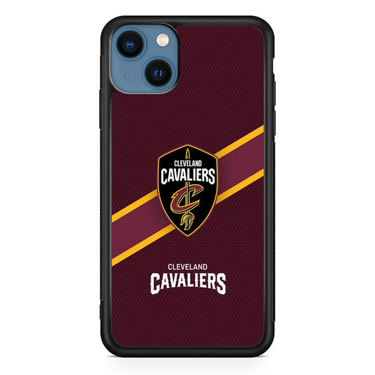 Cleveland Cavaliers Purple Phantom iPhone 14 Case-Rubber Black (2D Case)-Oxvistore