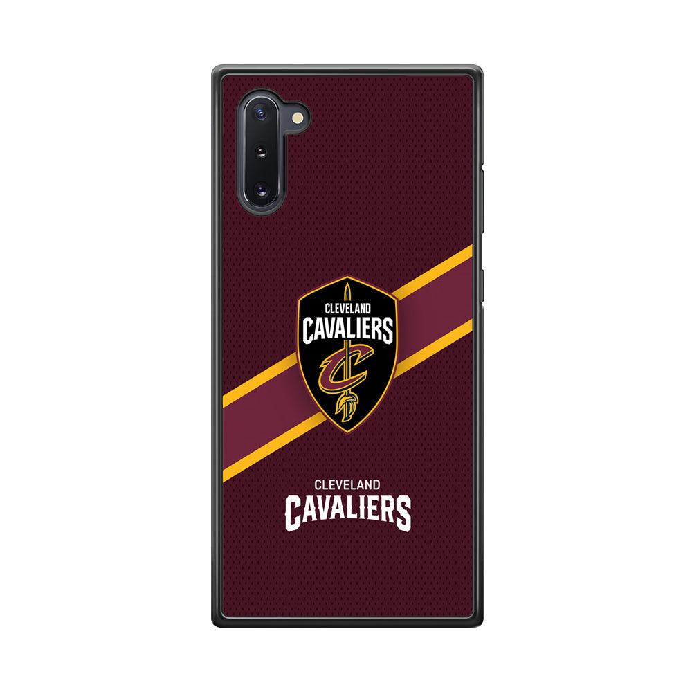 Cleveland Cavaliers Purple Phantom Samsung Galaxy Note 10 Case-Rubber Black (2D Case)-Oxvistore