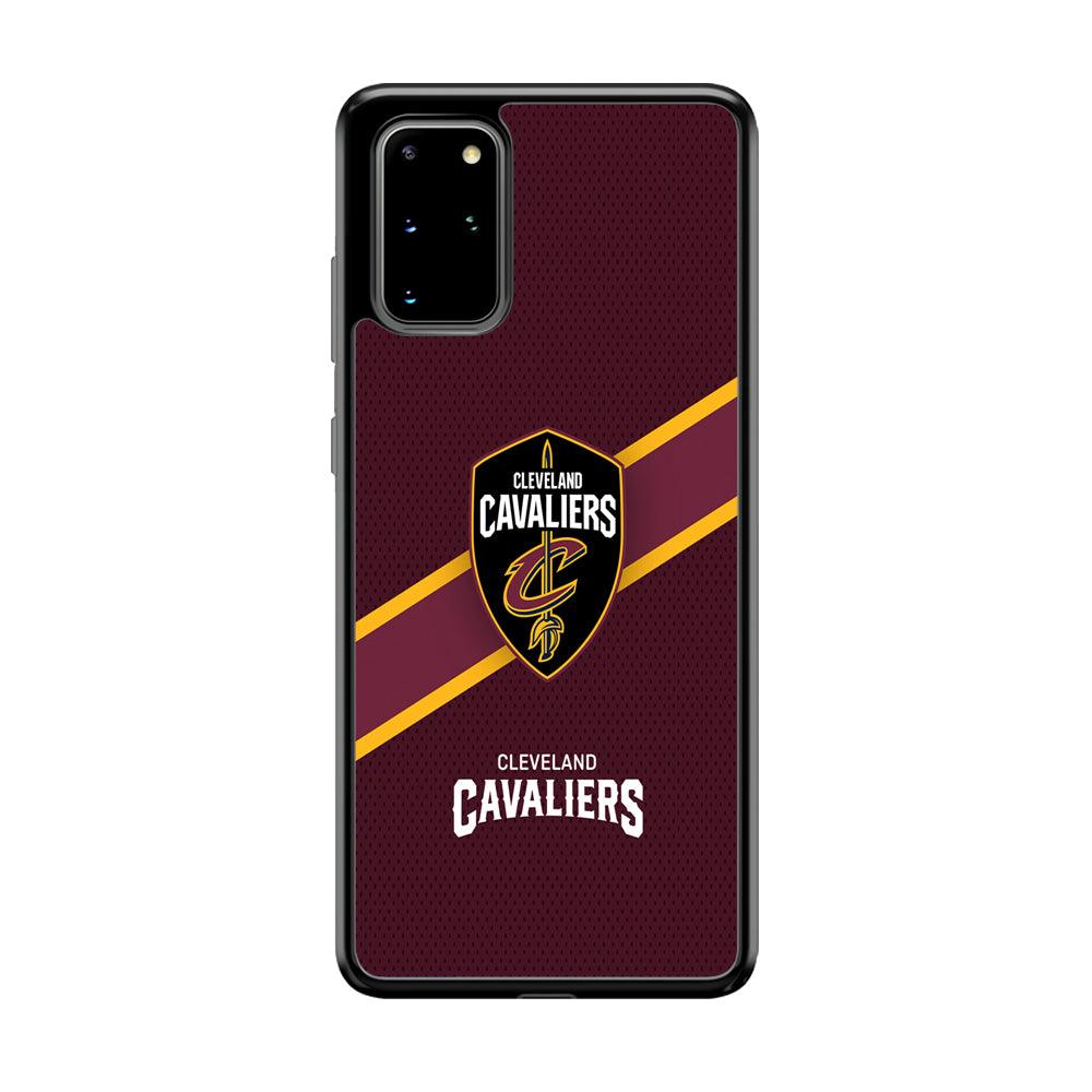 Cleveland Cavaliers Purple Phantom Samsung Galaxy S20 Plus Case-Rubber Black (2D Case)-Oxvistore