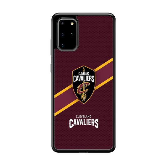 Cleveland Cavaliers Purple Phantom Samsung Galaxy S20 Plus Case-Rubber Black (2D Case)-Oxvistore