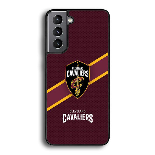 Cleveland Cavaliers Purple Phantom Samsung Galaxy S24 Case-Rubber Black (2D Case)-Oxvistore