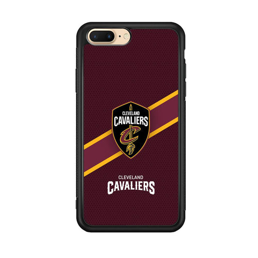 Cleveland Cavaliers Purple Phantom iPhone 7 Plus Case-Rubber Black (2D Case)-Oxvistore