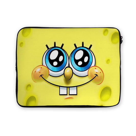 Close Up Face of Spongebob Laptop Sleeve Protective Cover