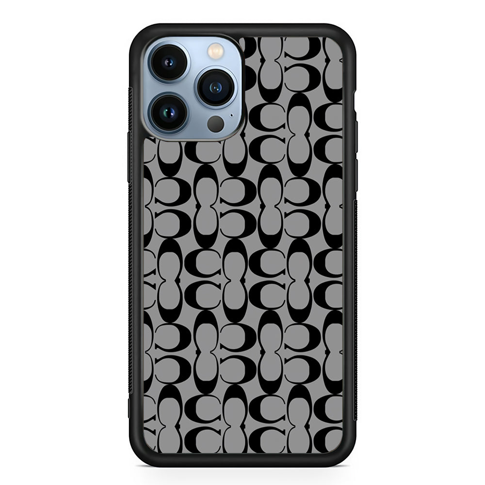 Coach Black Grey 2D Rubber Phone Case-Black-Oxvistore