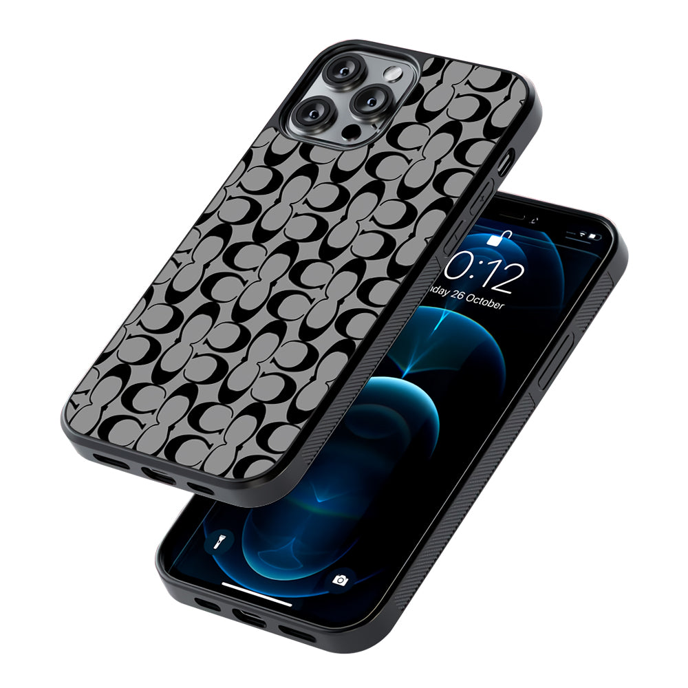 Coach Black Grey 2D Rubber Phone Case-Oxvistore