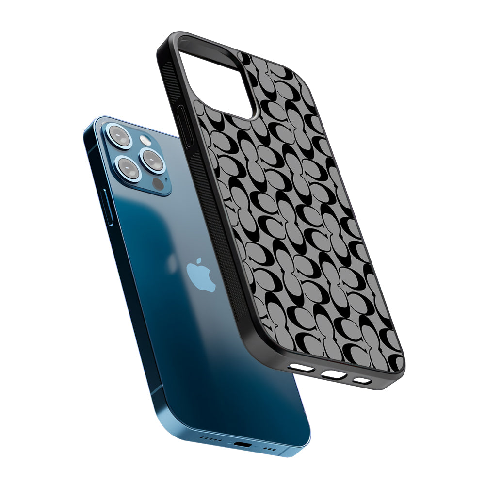 Coach Black Grey 2D Rubber Phone Case-Oxvistore