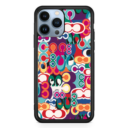 Coach Colorful 2D Rubber Phone Case-Black-Oxvistore
