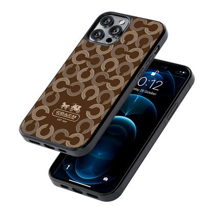 Coach Pattern Brown 2D Rubber Phone Case-Oxvistore
