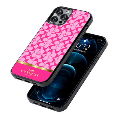 Coach Pink Pattern 2D Rubber Phone Case-Oxvistore
