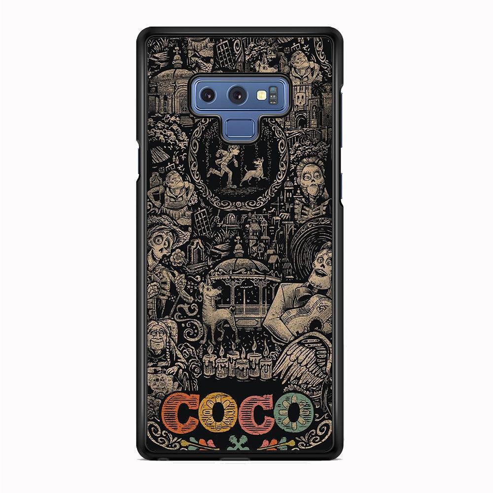 Coco Family Face Samsung Galaxy Note 9 Case-Rubber Black (2D Case)-Oxvistore