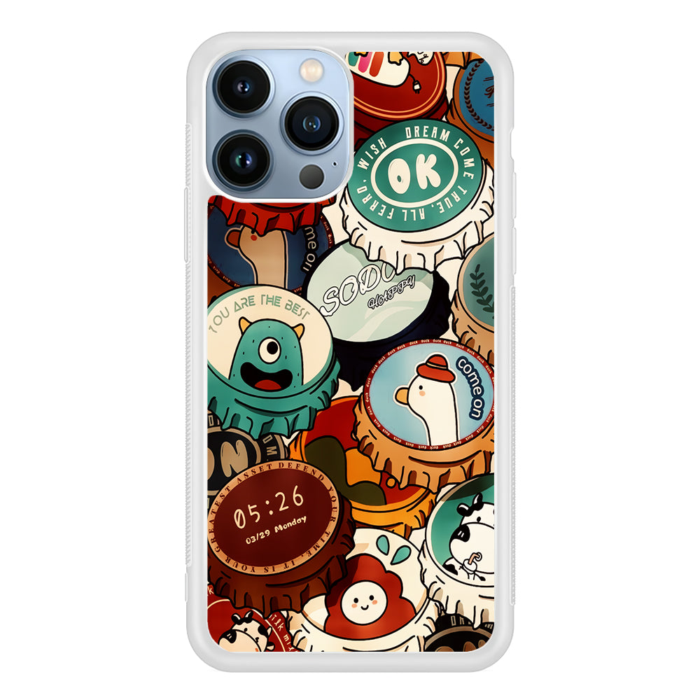 Collection of Bottle Caps 2D Rubber Phone Case