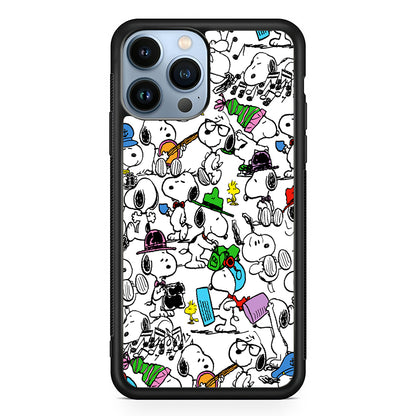 Collection of Snoopy Activities 2D Rubber Phone Case