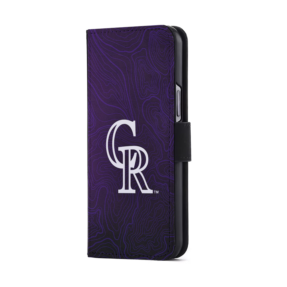 Colorado Rockies Abstract Flip Wallet Phone Case