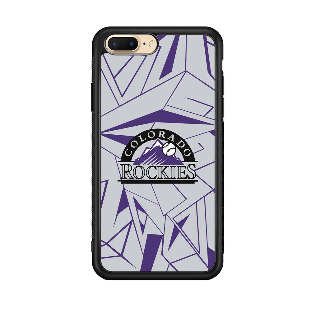 Colorado Rockies Line on Purple iPhone 8 Plus Case-Oxvistore