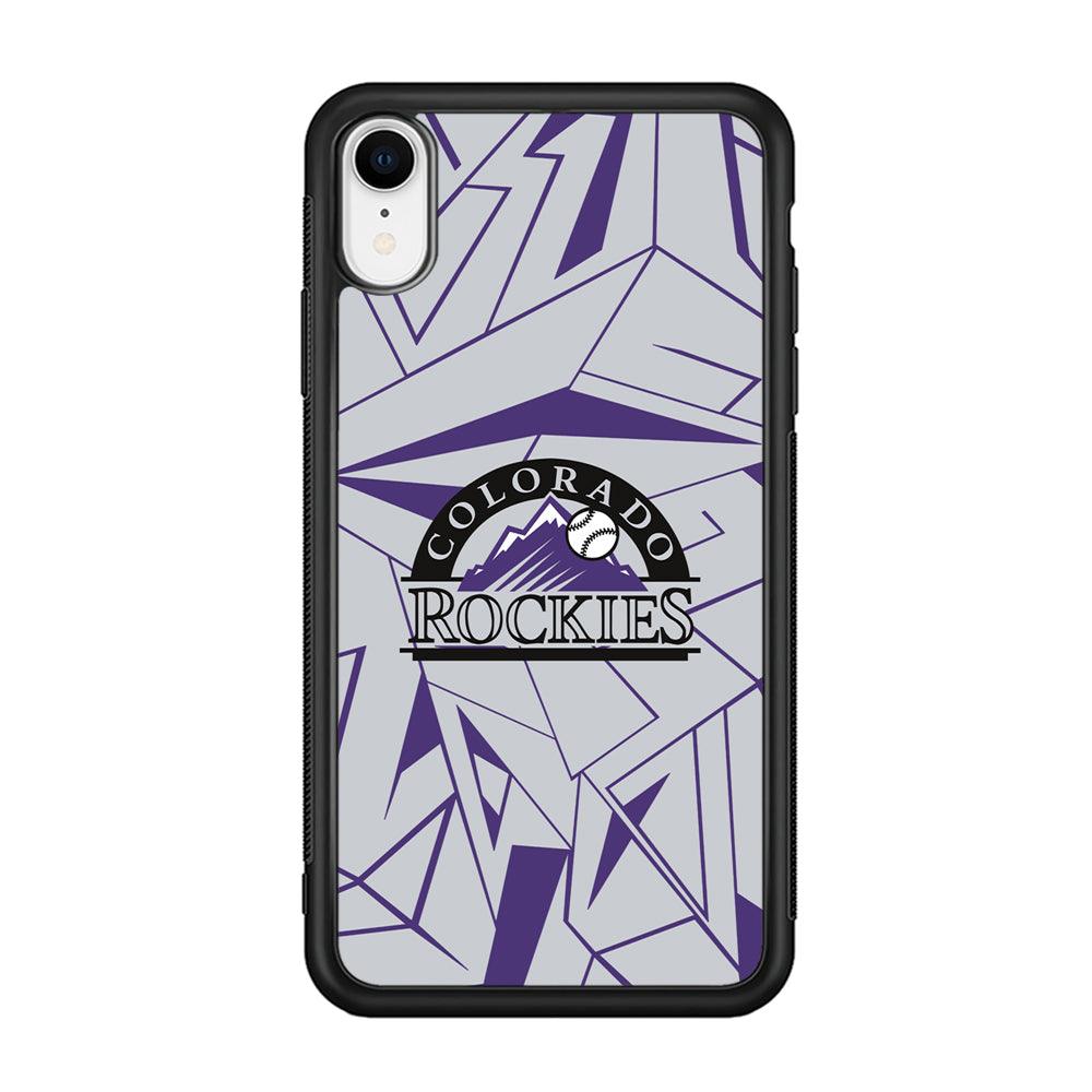 Colorado Rockies Line on Purple iPhone XR Case-Oxvistore