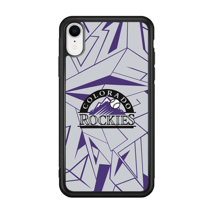 Colorado Rockies Line on Purple iPhone XR Case-Oxvistore