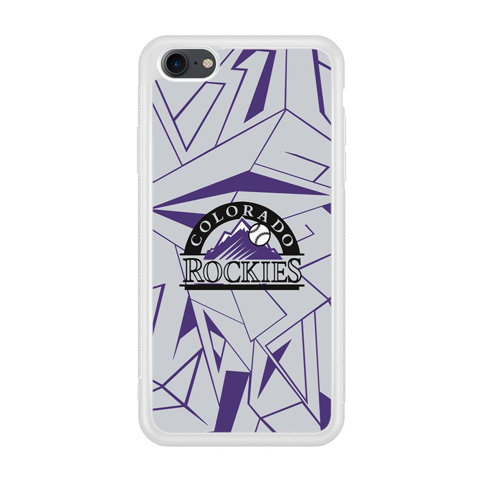 Colorado Rockies Line on Purple iPhone 8 Case-Oxvistore