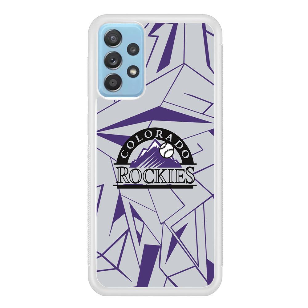 Colorado Rockies Line on Purple Samsung Galaxy A52 Case-Oxvistore