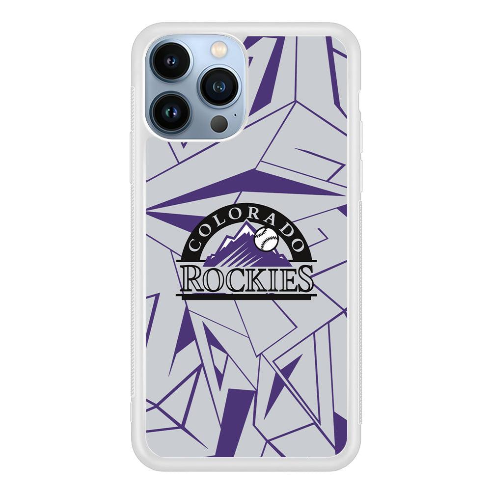 Colorado Rockies Line on Purple iPhone 15 Pro Max Case-Oxvistore