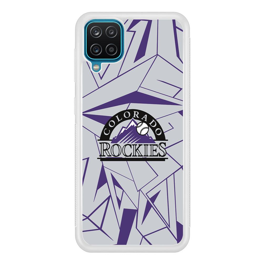 Colorado Rockies Line on Purple Samsung Galaxy A12 Case-Oxvistore