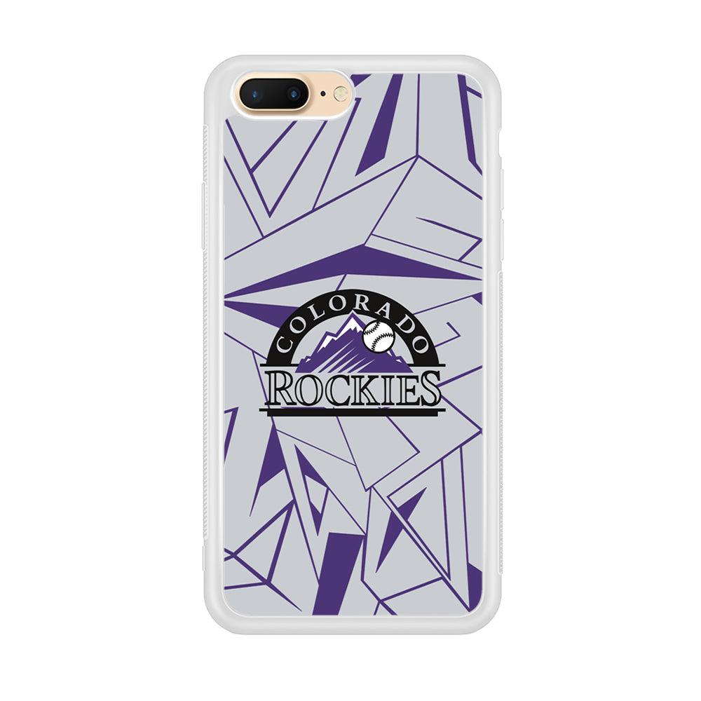 Colorado Rockies Line on Purple iPhone 8 Plus Case-Oxvistore