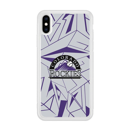 Colorado Rockies Line on Purple iPhone X Case-Oxvistore