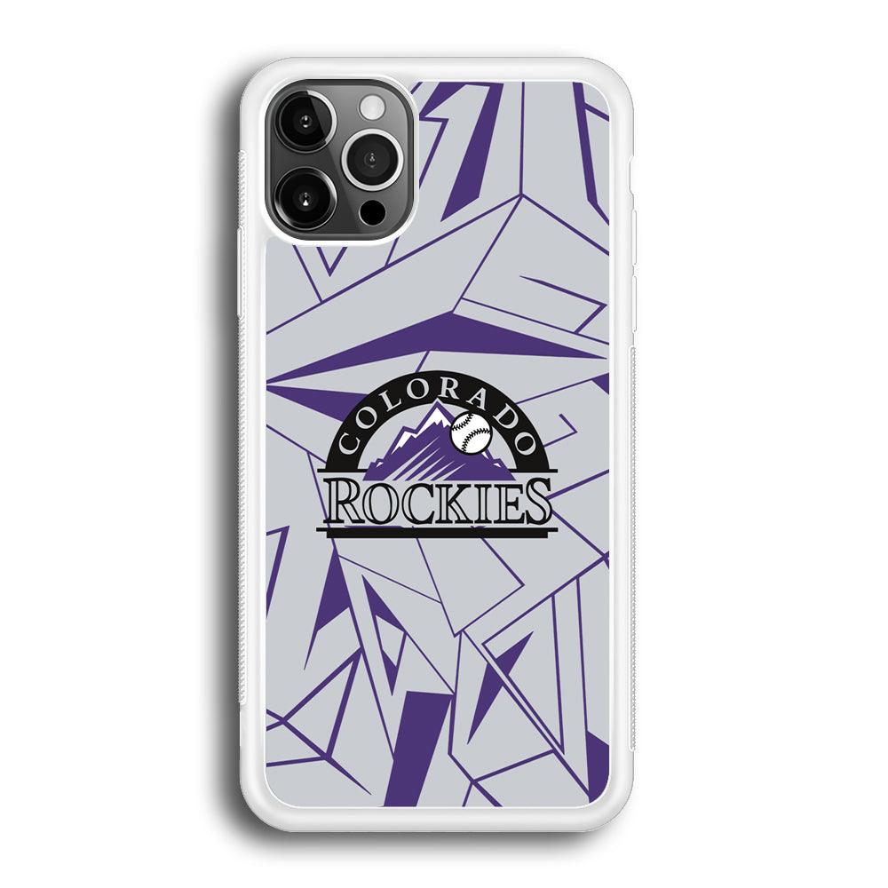 Colorado Rockies Line on Purple iPhone 12 Pro Case-Oxvistore