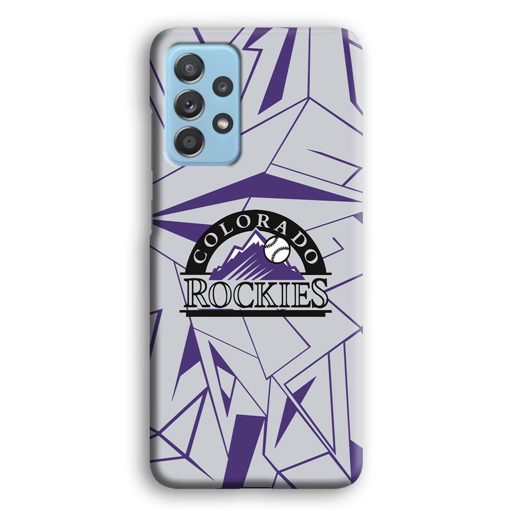 Colorado Rockies Line on Purple Samsung Galaxy A52 Case-Oxvistore