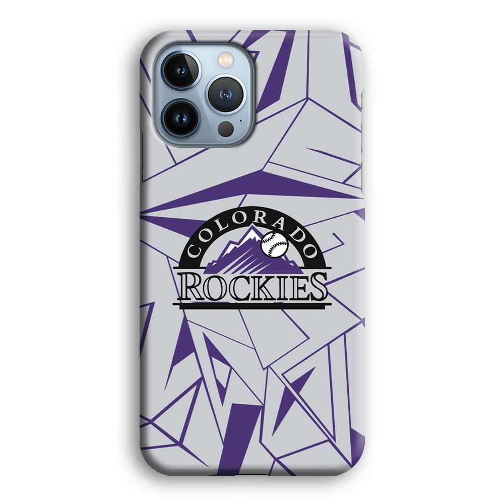 Colorado Rockies Line on Purple iPhone 15 Pro Case-Oxvistore