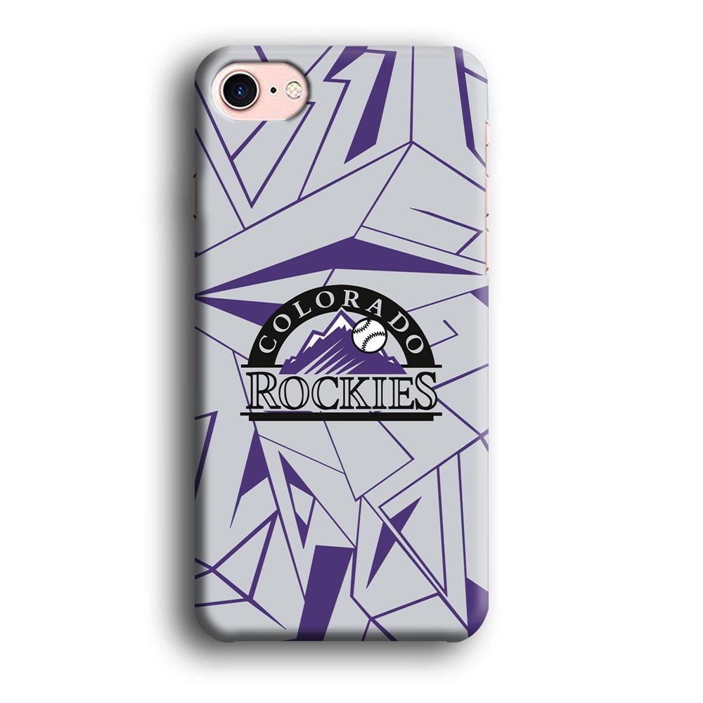 Colorado Rockies Line on Purple iPhone 8 Case-Oxvistore