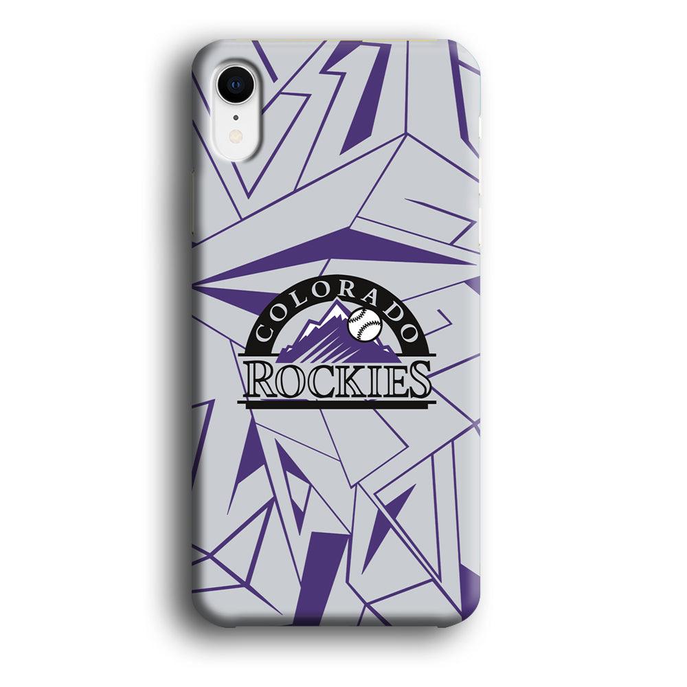 Colorado Rockies Line on Purple iPhone XR Case-Oxvistore