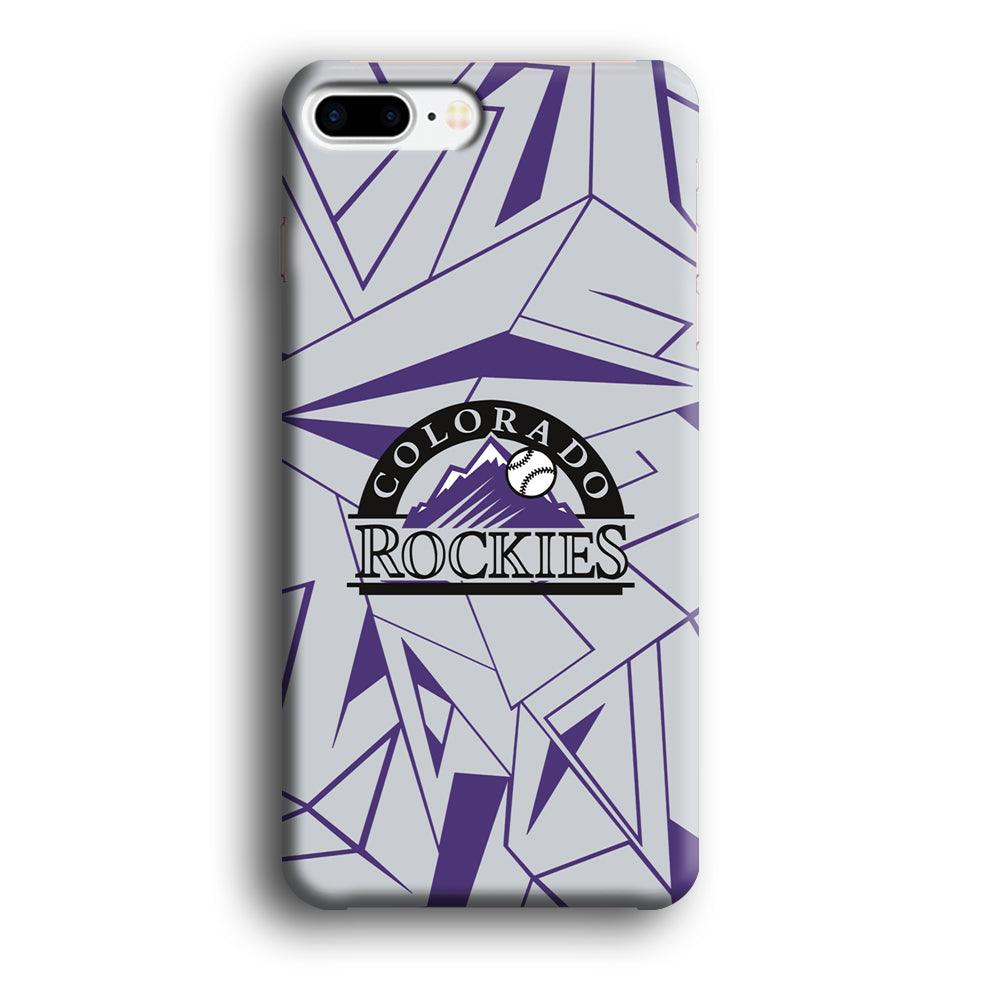 Colorado Rockies Line on Purple iPhone 8 Plus Case-Oxvistore