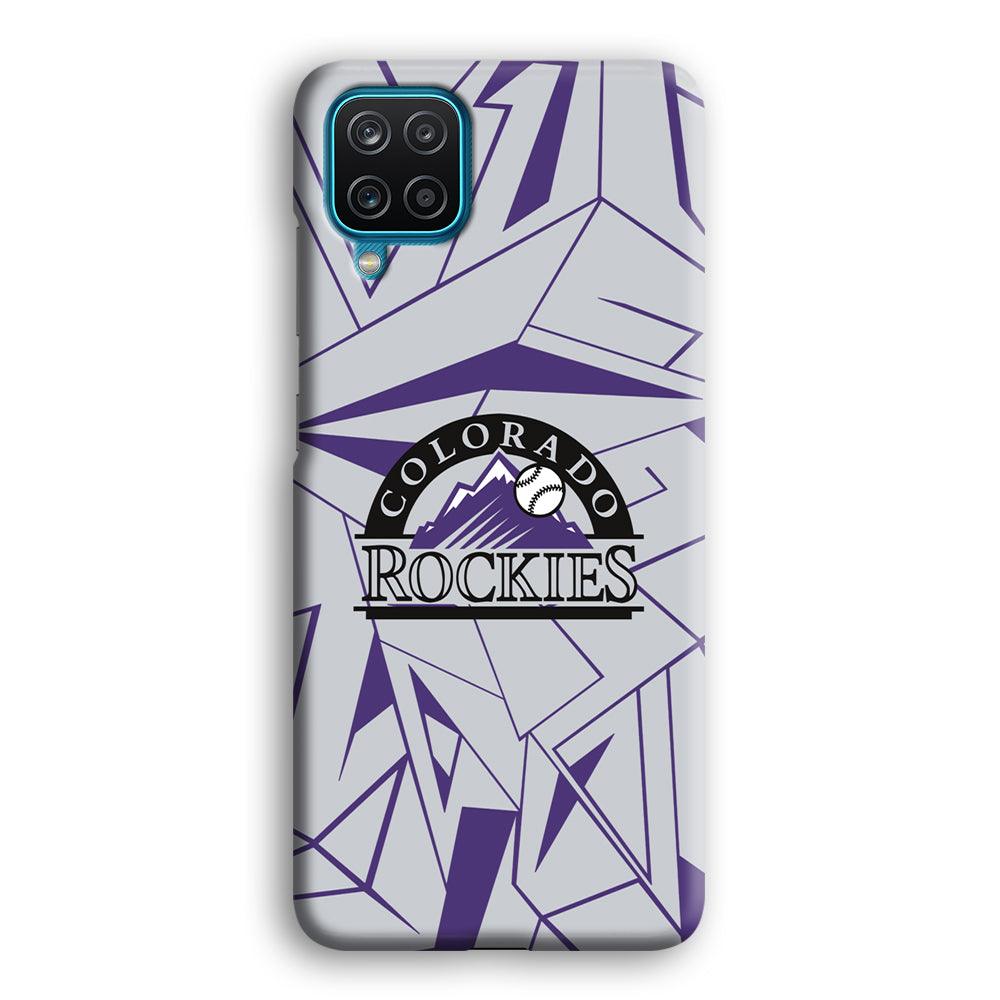 Colorado Rockies Line on Purple Samsung Galaxy A12 Case-Oxvistore