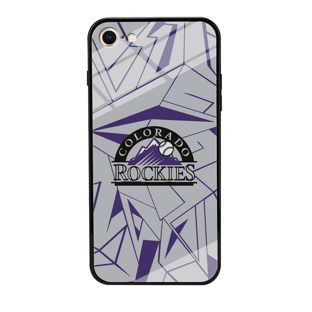 Colorado Rockies Line on Purple iPhone 8 Case-Oxvistore