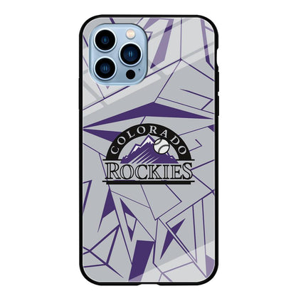 Colorado Rockies Line on Purple iPhone 13 Pro Case-Oxvistore