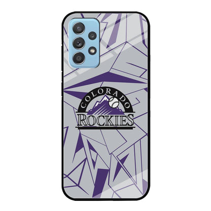 Colorado Rockies Line on Purple Samsung Galaxy A52 Case-Oxvistore