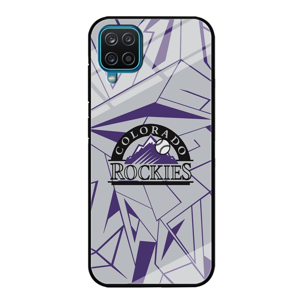 Colorado Rockies Line on Purple Samsung Galaxy A12 Case-Oxvistore