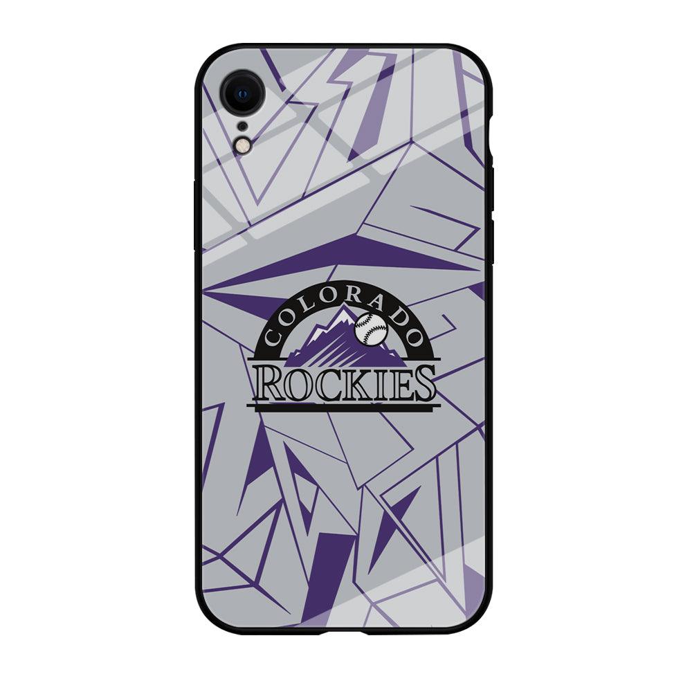 Colorado Rockies Line on Purple iPhone XR Case-Oxvistore