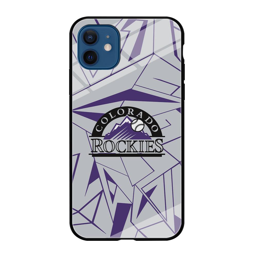 Colorado Rockies Line on Purple iPhone 12 Case-Oxvistore