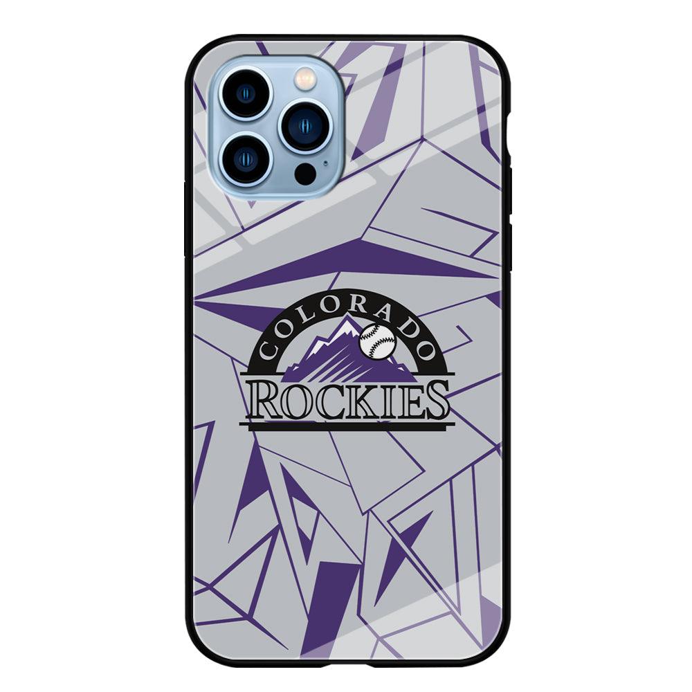 Colorado Rockies Line on Purple iPhone 14 Pro Max Case-Oxvistore