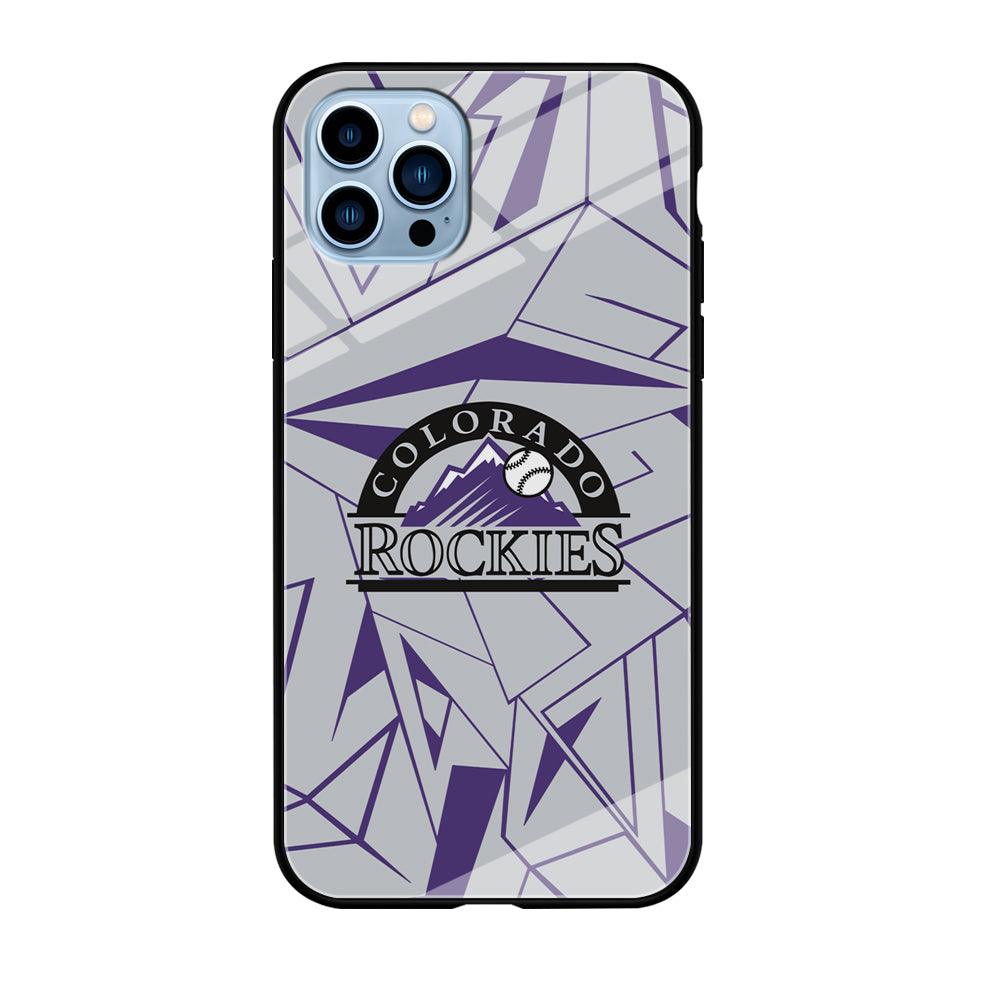 Colorado Rockies Line on Purple iPhone 12 Pro Case-Oxvistore