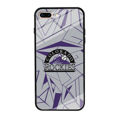 Colorado Rockies Line on Purple iPhone 8 Plus Case-Oxvistore